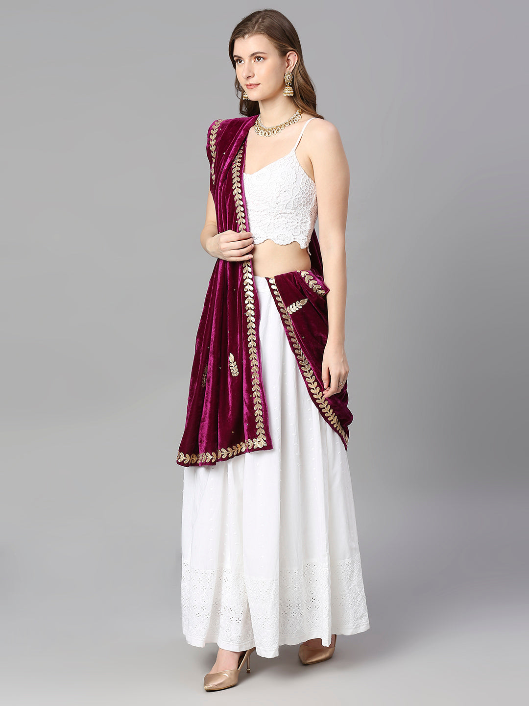 Gotta Patti Work Velvet Dupatta