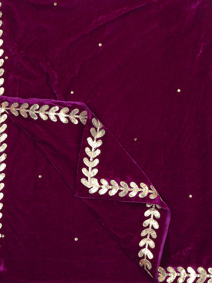 Gotta Patti Work Velvet Dupatta