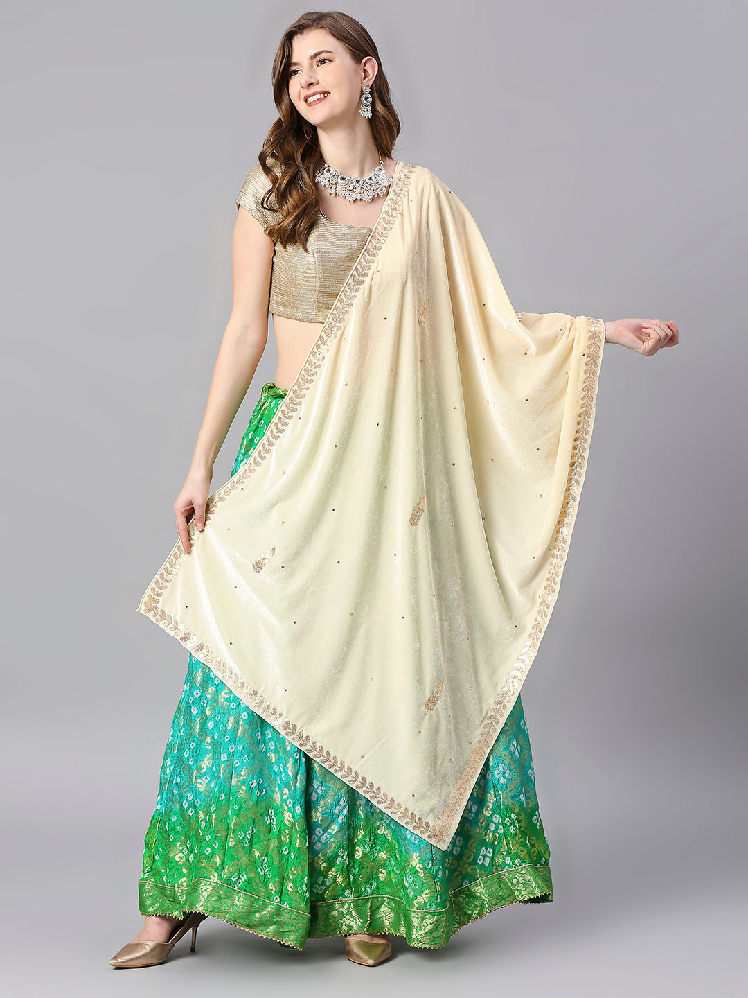 Gotta Patti Work Velvet Dupatta