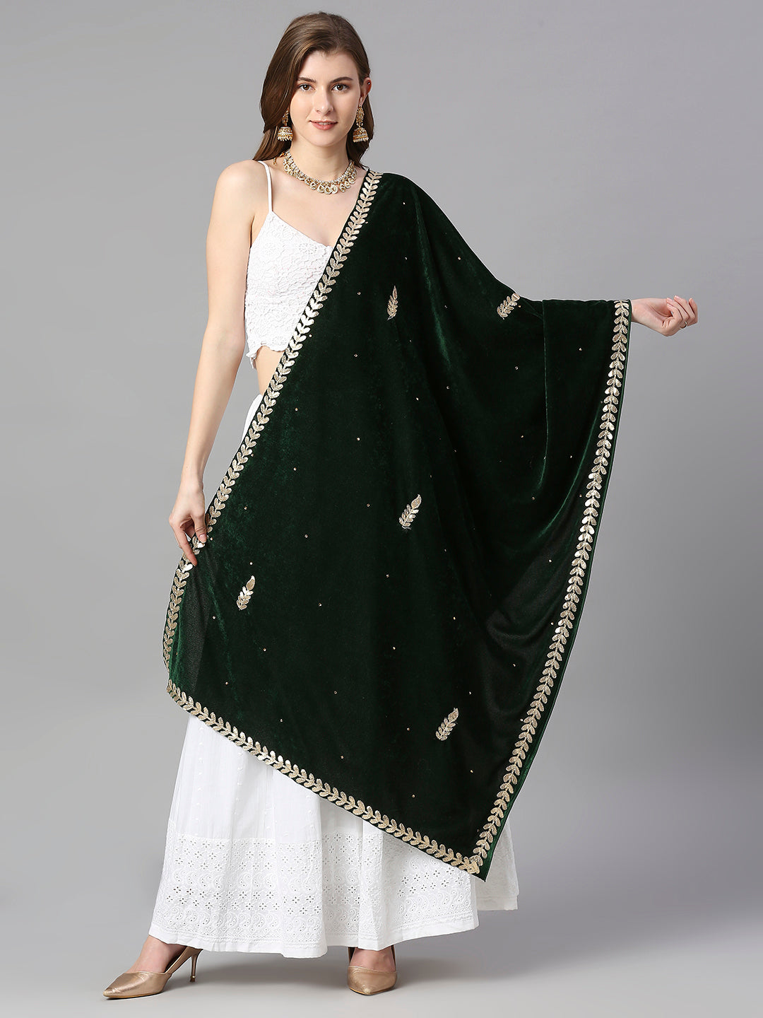 Gotta Patti Work Velvet Dupatta