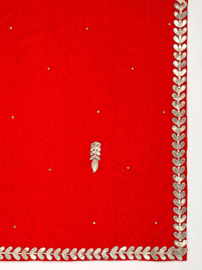 Gotta Patti Work Velvet Red Dupatta