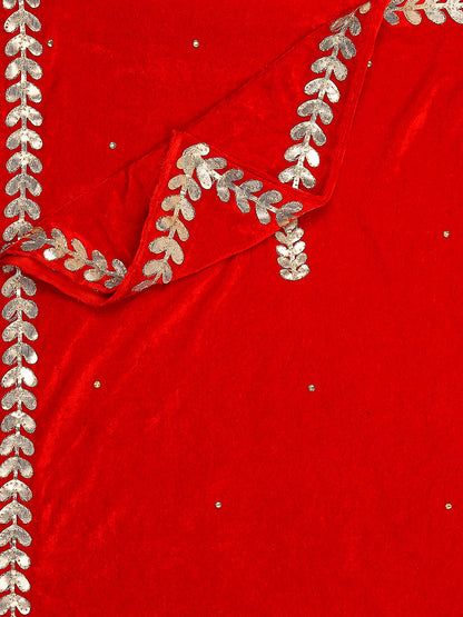 Gotta Patti Work Velvet Red Dupatta