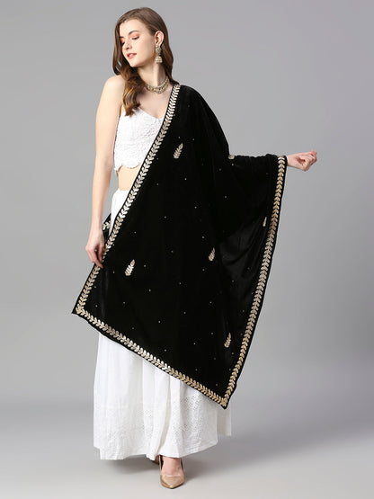 Gotta Patti Work Velvet Dupatta