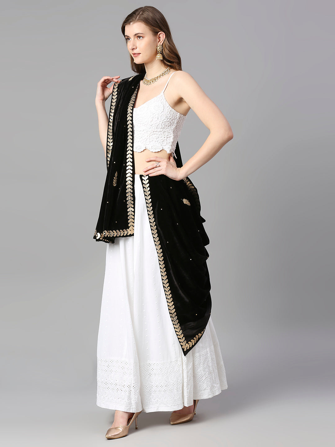 Gotta Patti Work Velvet Dupatta
