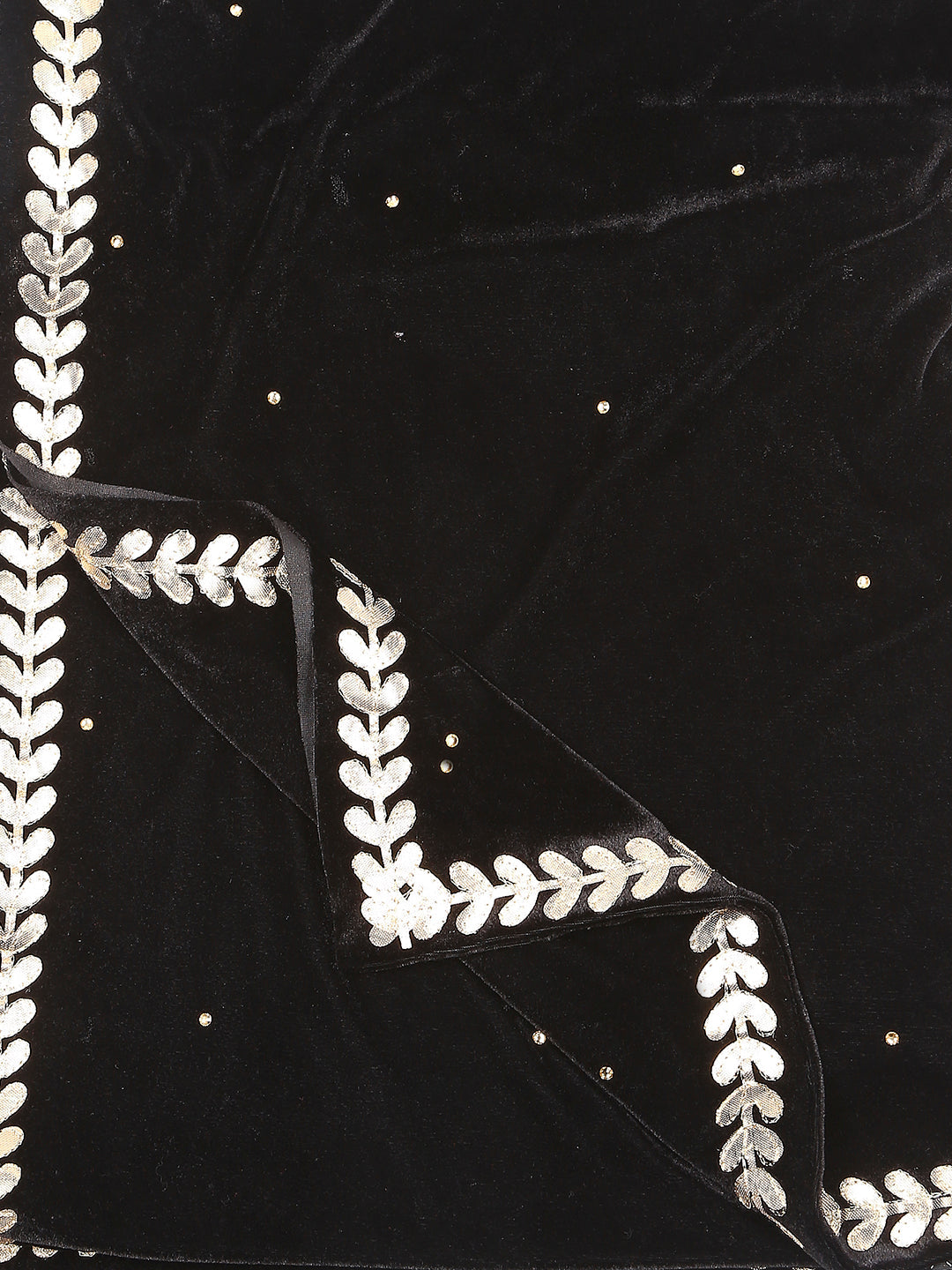 Gotta Patti Work Velvet Black Dupatta