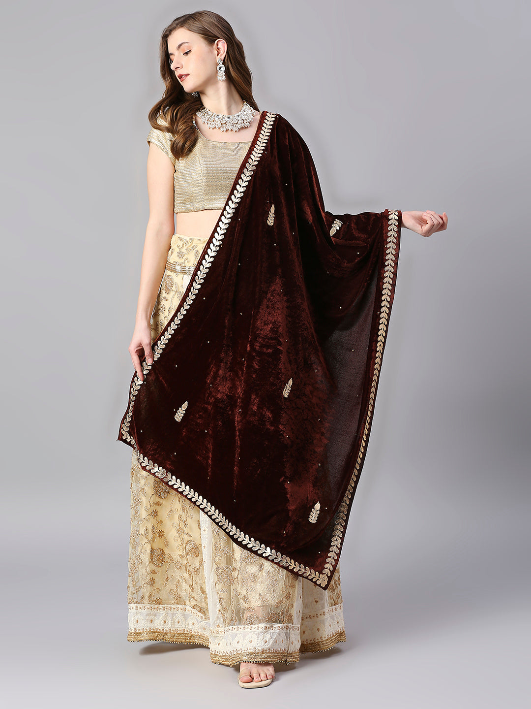 Gotta Patti Work Velvet Dupatta