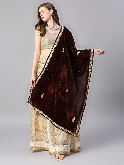 Gotta Patti Work Velvet Dupatta