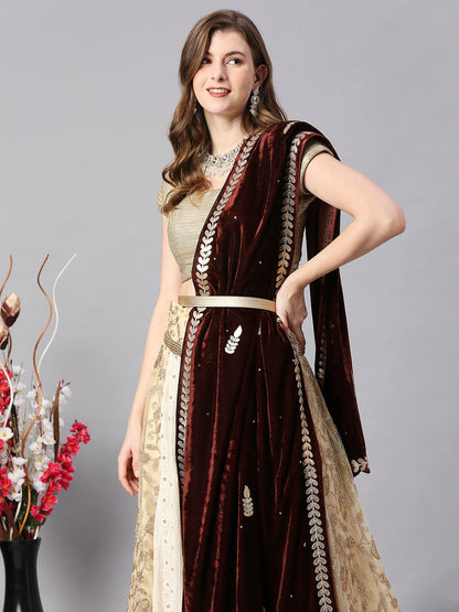 Gotta Patti Work Velvet Dupatta