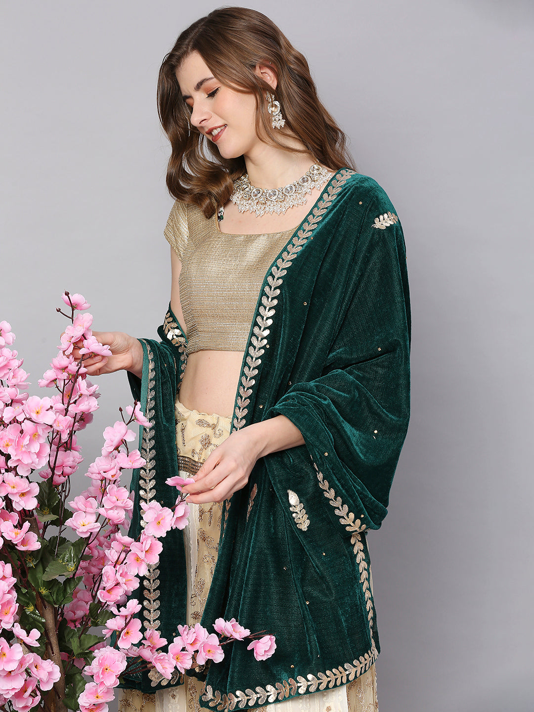 Gotta Patti Work Velvet Dupatta