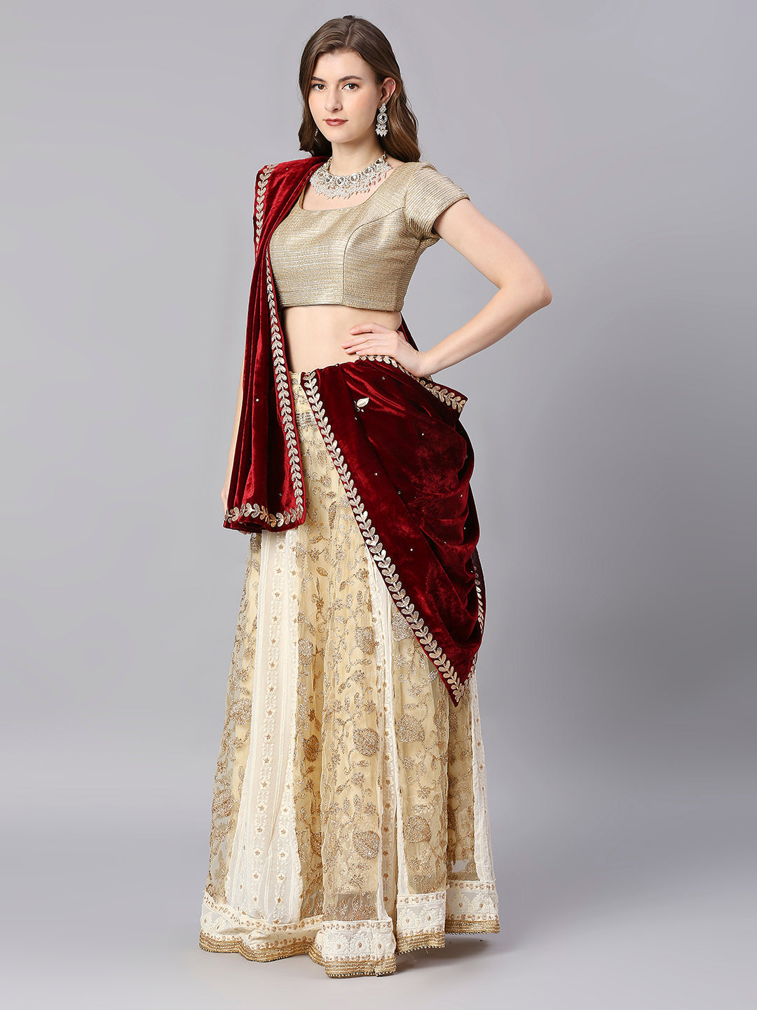 Gotta Patti Work Velvet Dupatta