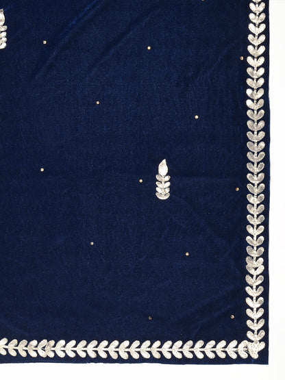 Gotta Patti Work Velvet Blue Dupatta