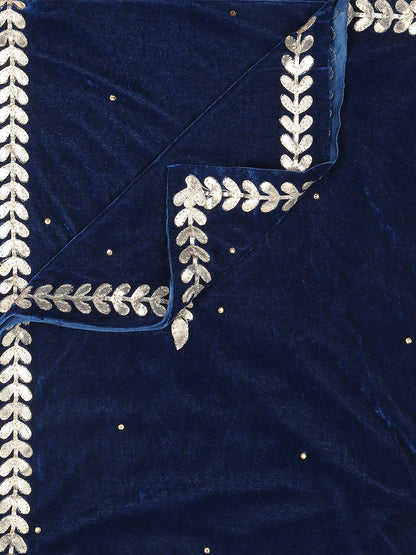 Gotta Patti Work Velvet Blue Dupatta