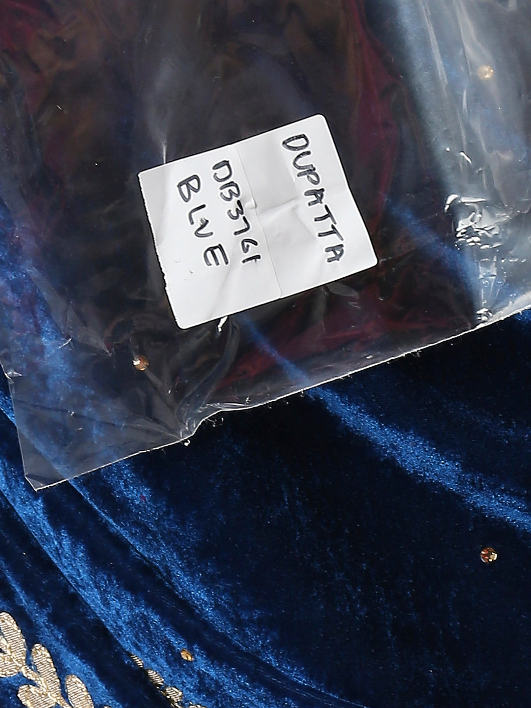 Gotta Patti Work Velvet Blue Dupatta