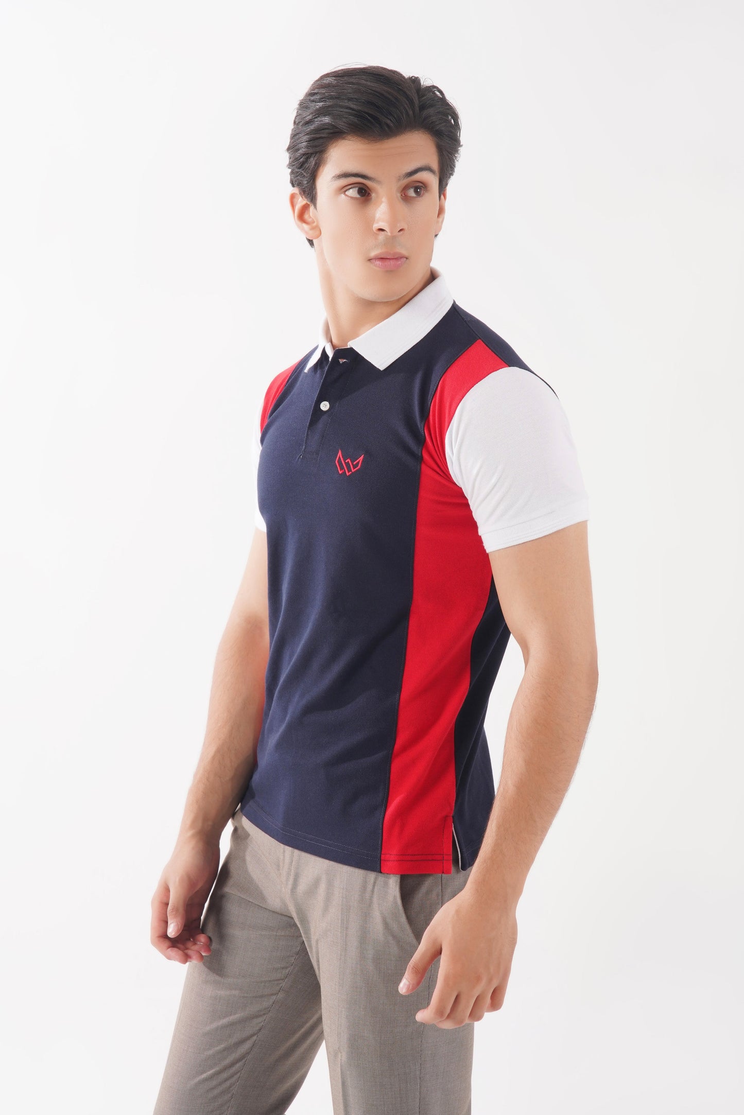 Vibrant Navy/Red Luxe Polo