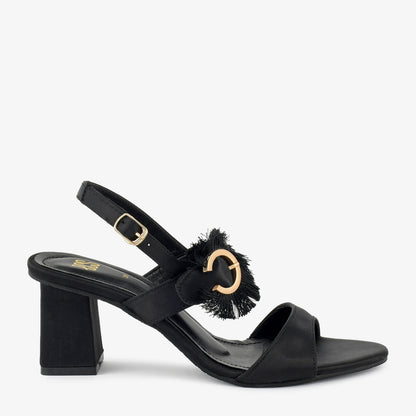 Midnight Tassel Sandals