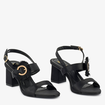 Midnight Tassel Sandals
