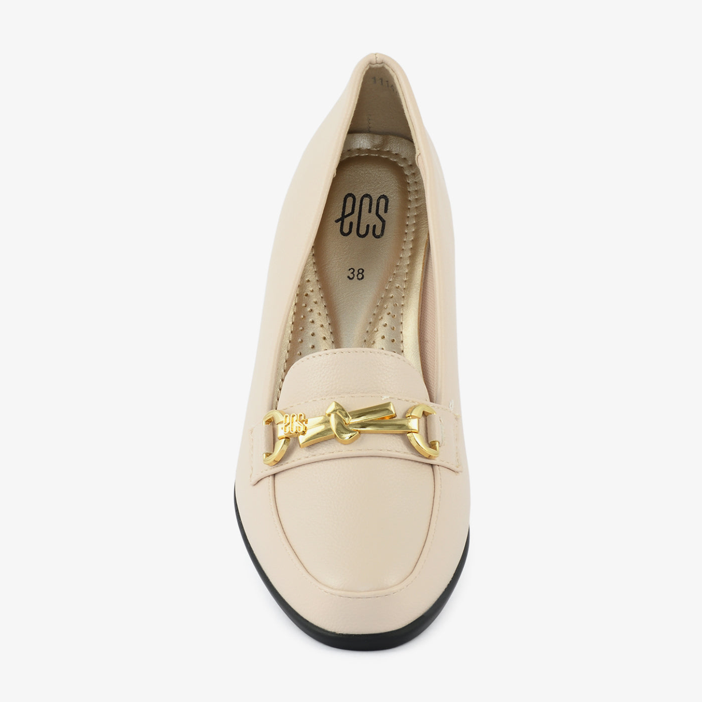 Cognac Chain Block Heel Loafers