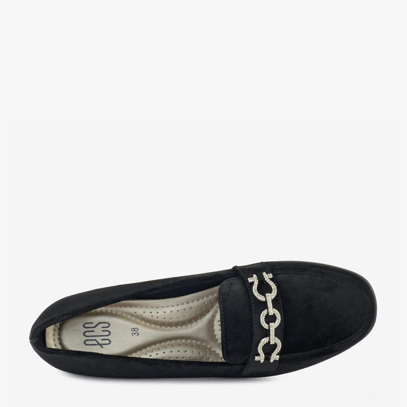 Oatmeal Chain Wedge Loafers