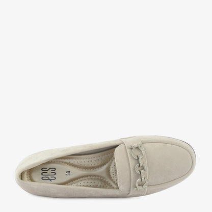 Oatmeal Chain Wedge Loafers