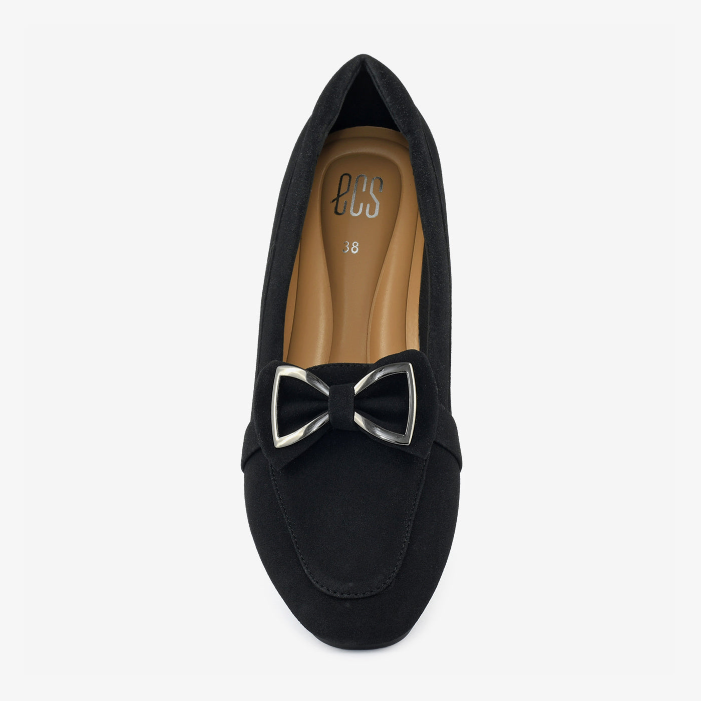 Onyx Bow Wedge Loafers