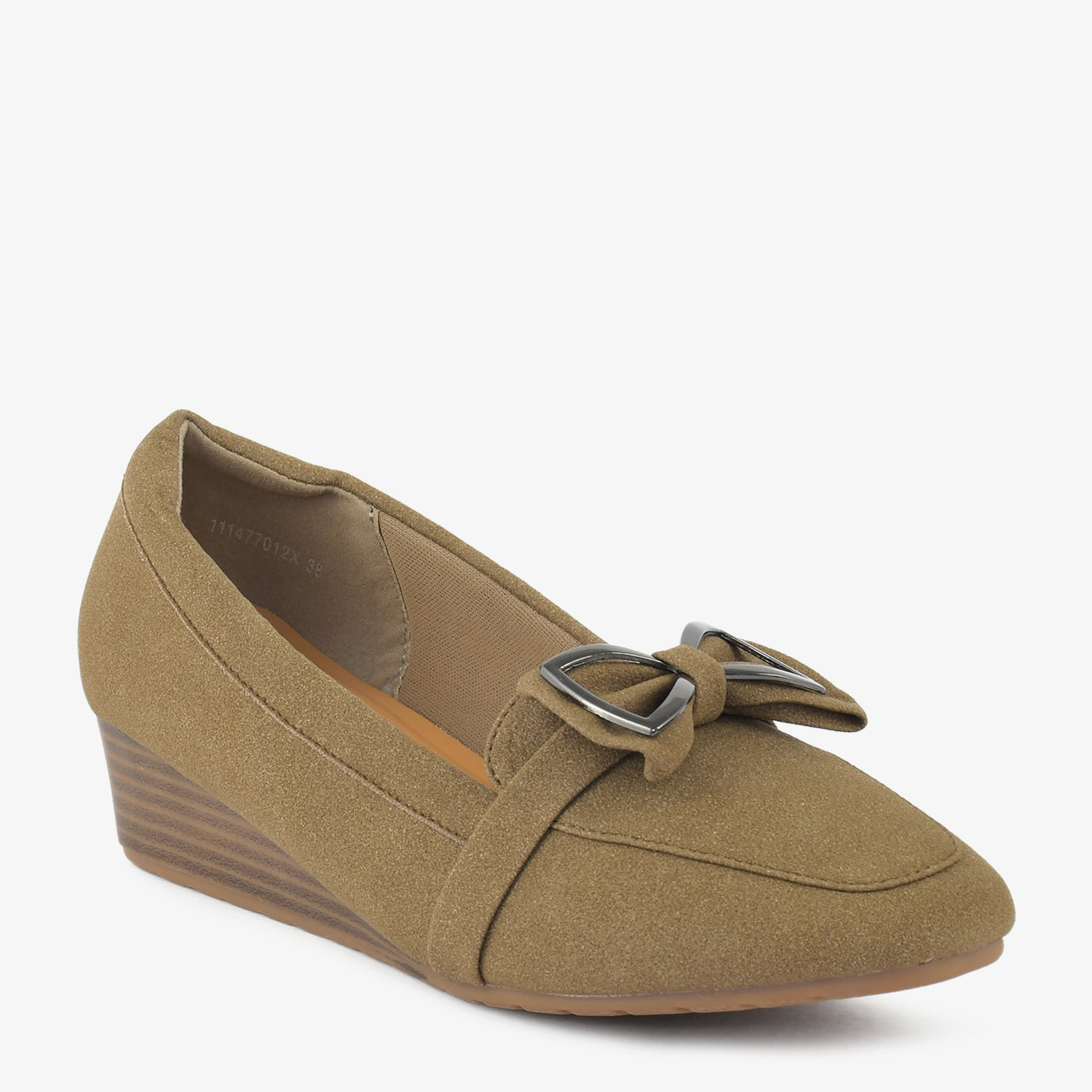 Onyx Bow Wedge Loafers