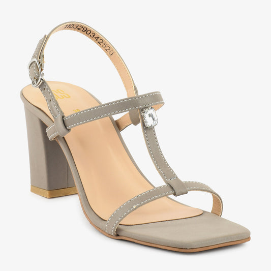Embellished Strap Heel
