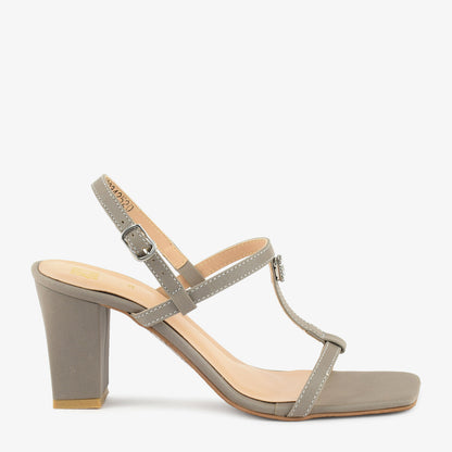 Embellished Strap Heel