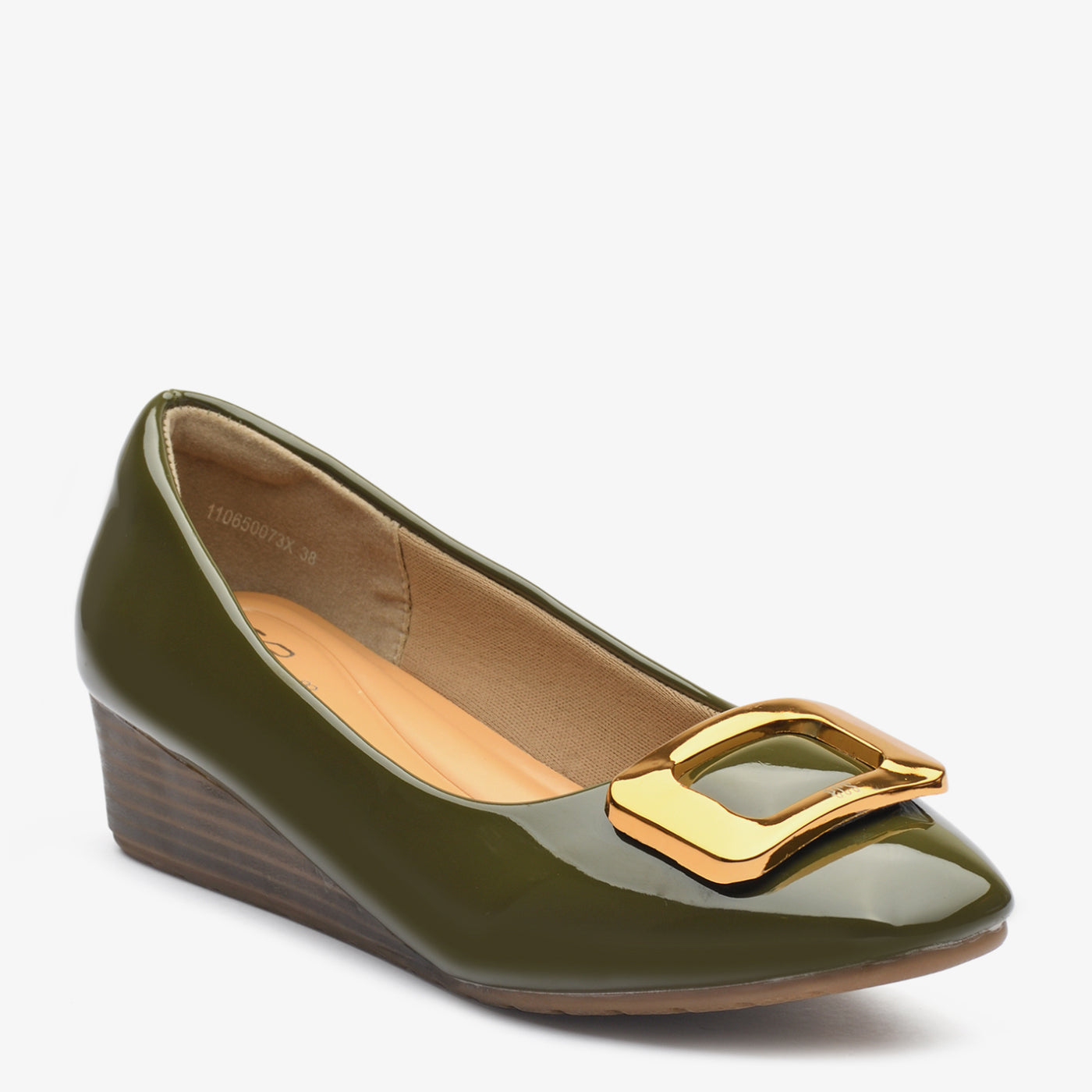 Gilded Buckle Wedges