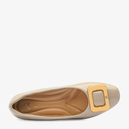 Gilded Buckle Wedges