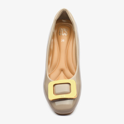 Gilded Buckle Wedges