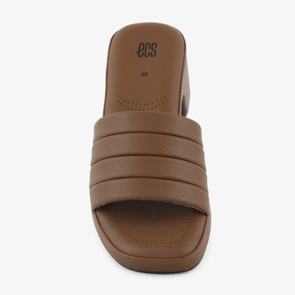 Crisscross Canvas Heeled Slippers