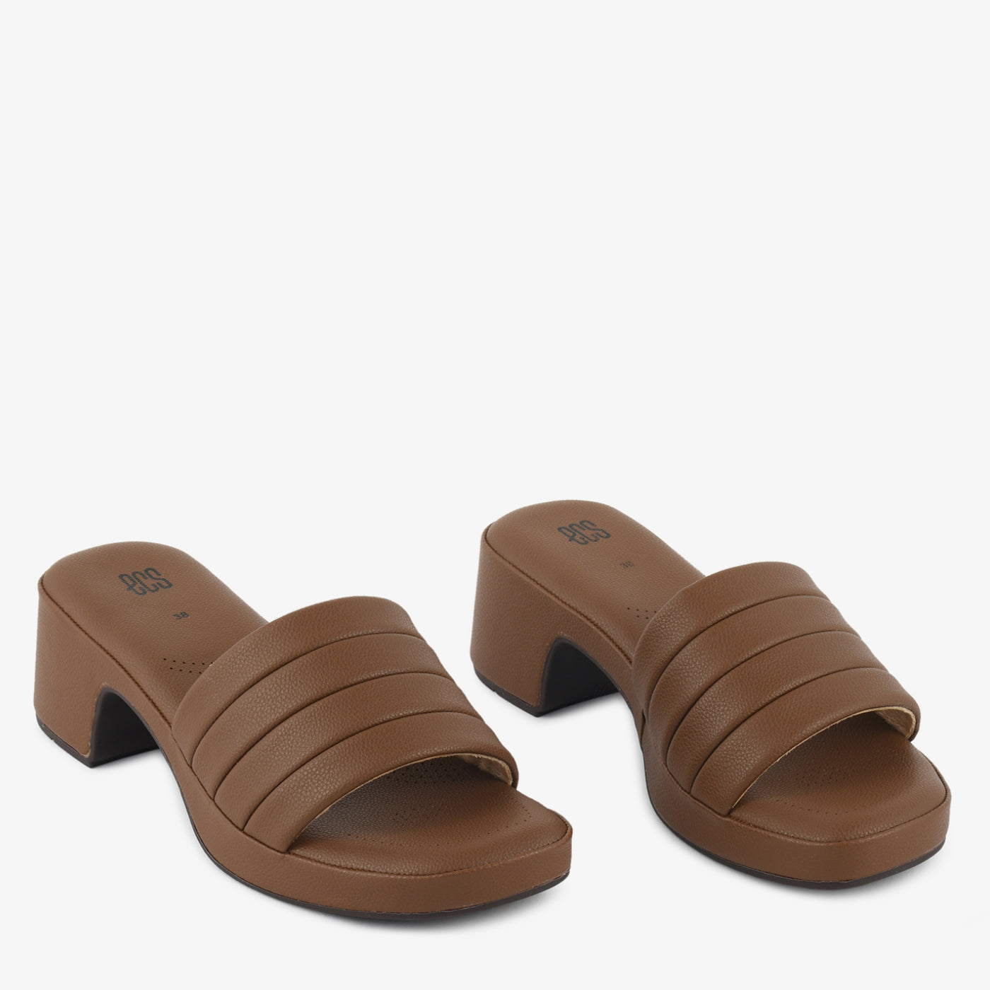 Crisscross Canvas Heeled Slippers