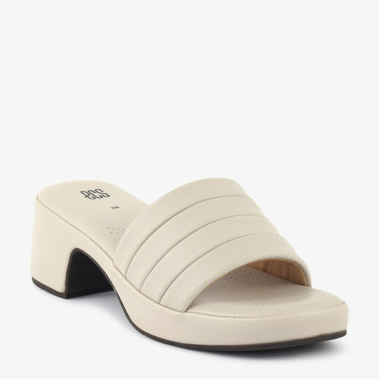 Crisscross Canvas Heeled Slippers
