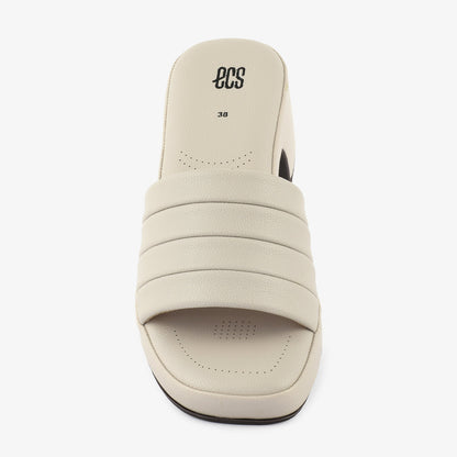 Crisscross Canvas Heeled Slippers