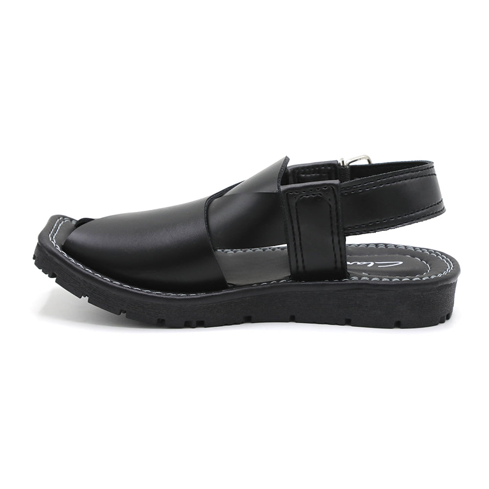 Boys Peshawari Sandal - Black