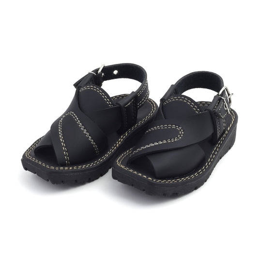 Valuable Boys Peshawari Sandal - Black