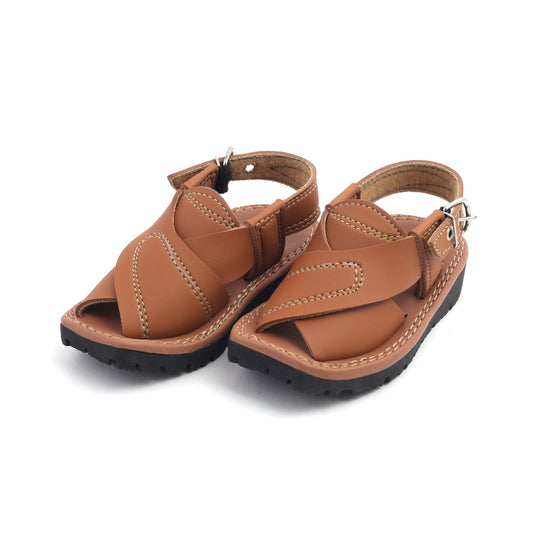Valuable Boys Peshawari Sandal - Mustard