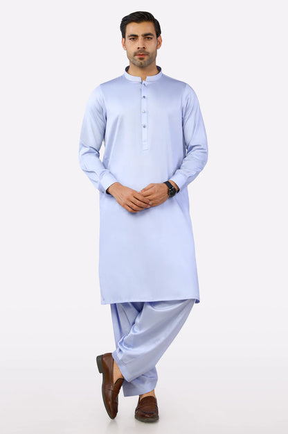 Light Blue Cotton Shalwar Kameez