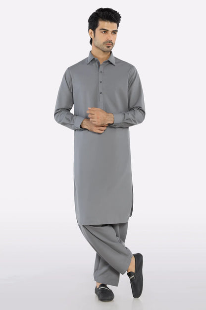 Grey Wash & Wear Shalwar Kameez