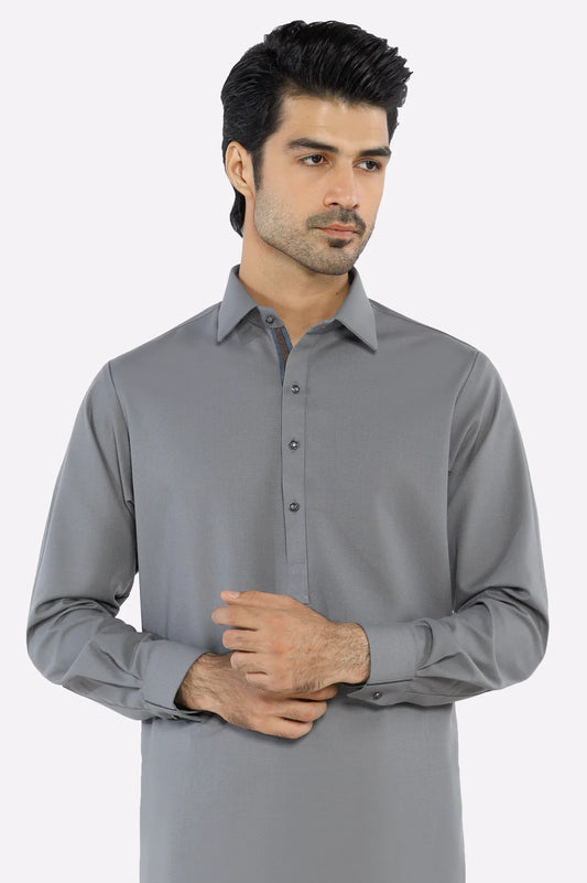 Grey Wash & Wear Shalwar Kameez