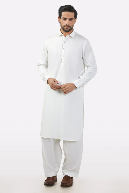 Off White Wash & Wear Shalwar Kameez