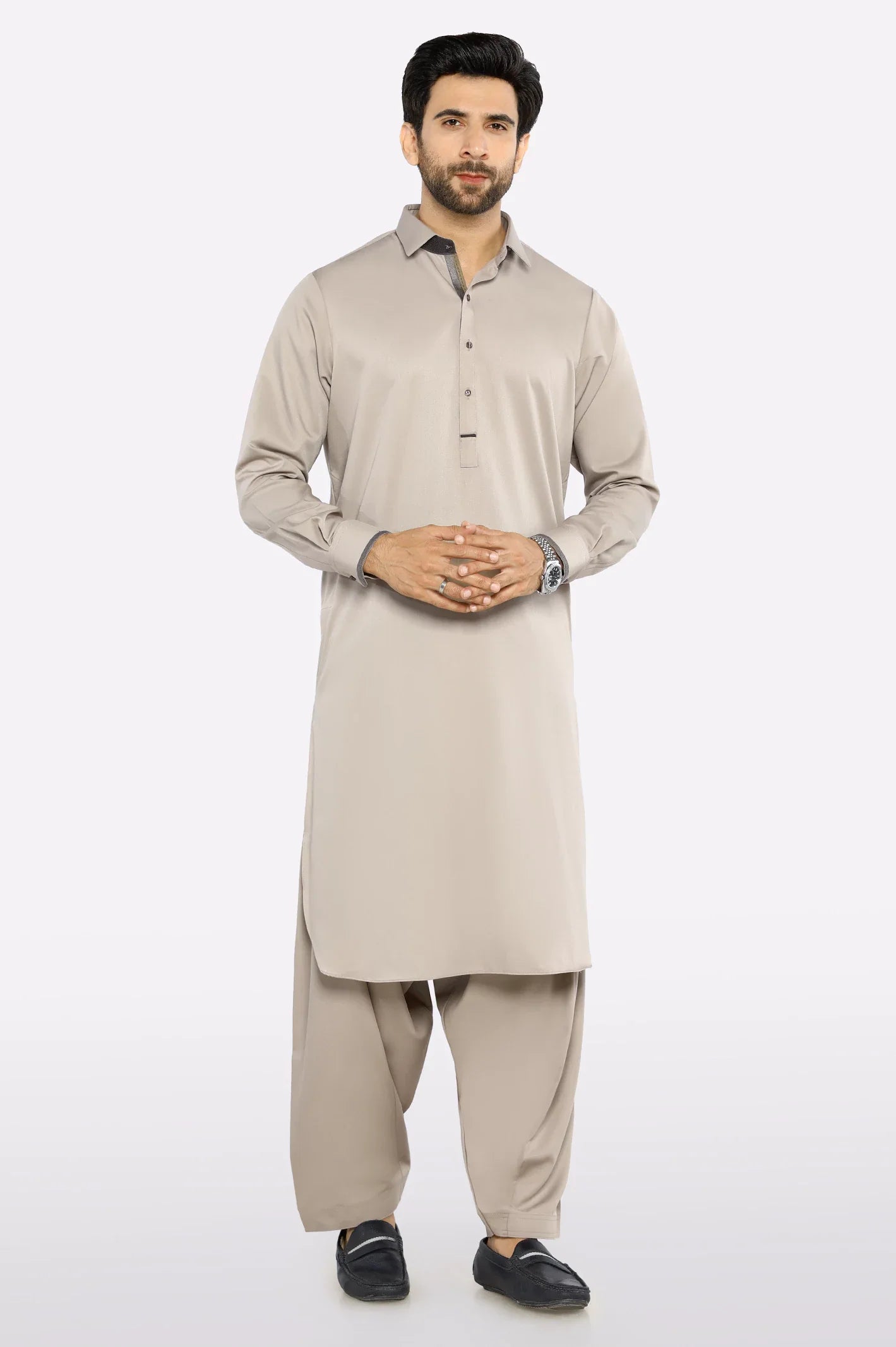 Light Beige Wash & Wear Shalwar Kameez