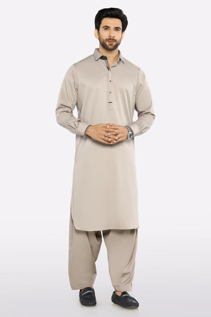 Light Beige Wash & Wear Shalwar Kameez