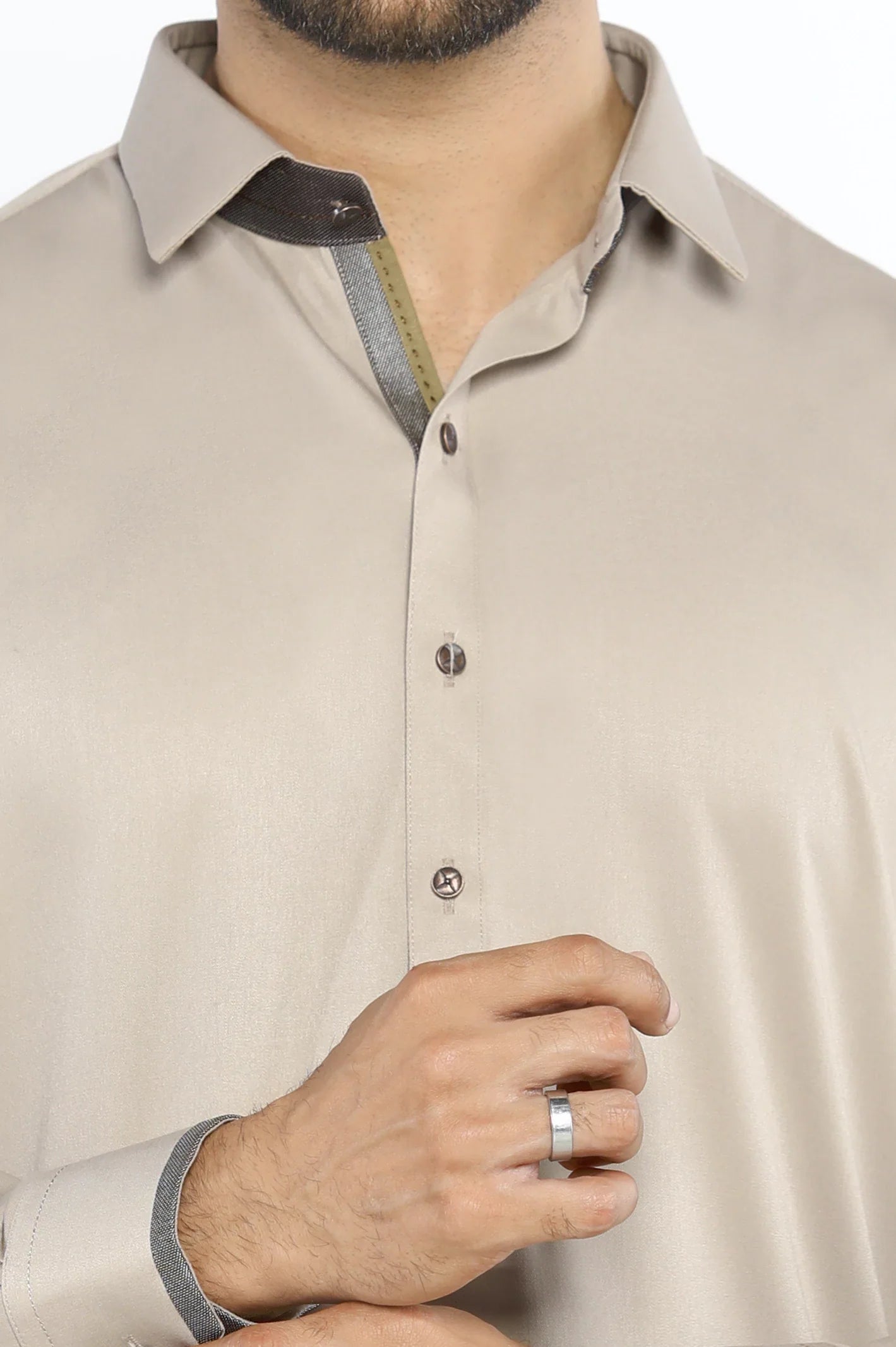 Light Beige Wash & Wear Shalwar Kameez