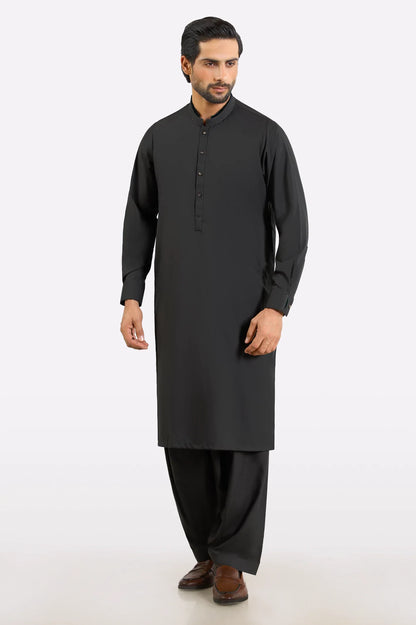Dark Brown Wash & Wear Shalwar Kameez