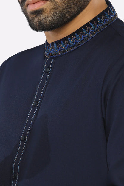 Navy Blue Wash & Wear Shalwar Kameez
