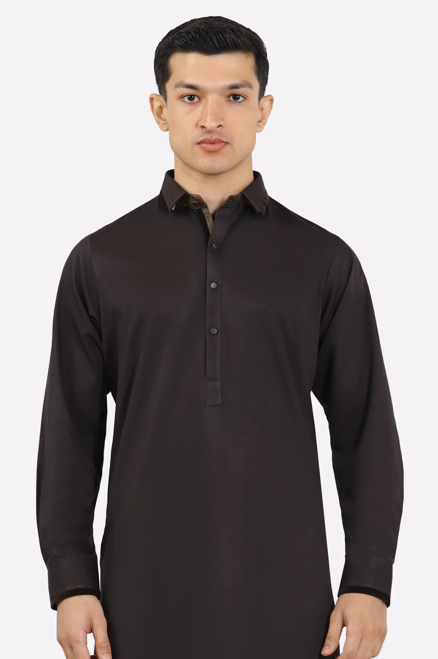 Coffee Brown Wash & Wear Shalwar Kameez