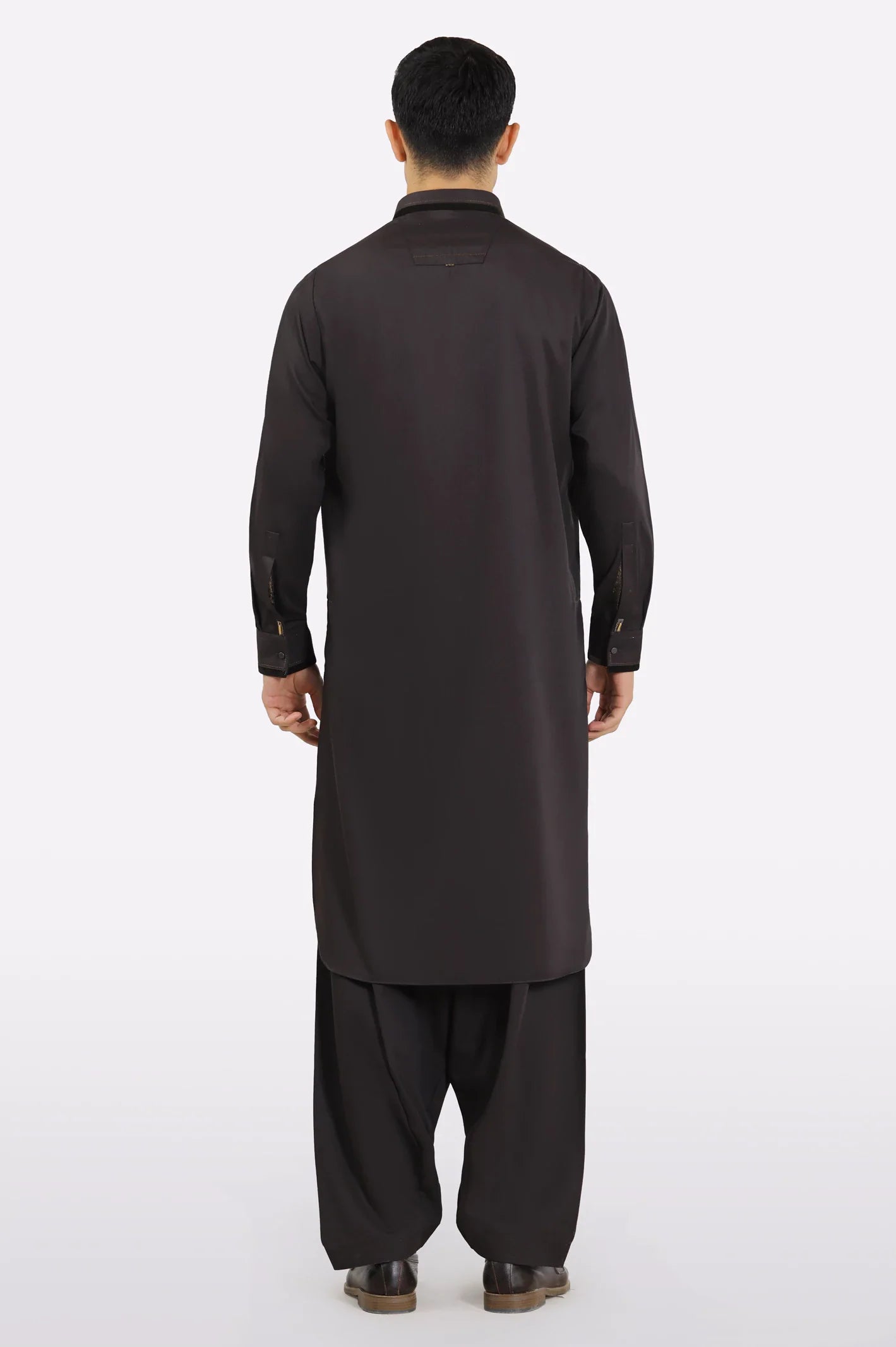 Coffee Brown Wash & Wear Shalwar Kameez