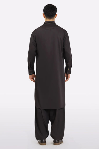 Coffee Brown Wash & Wear Shalwar Kameez
