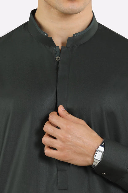 Dark Green Wash & Wear Shalwar Kameez
